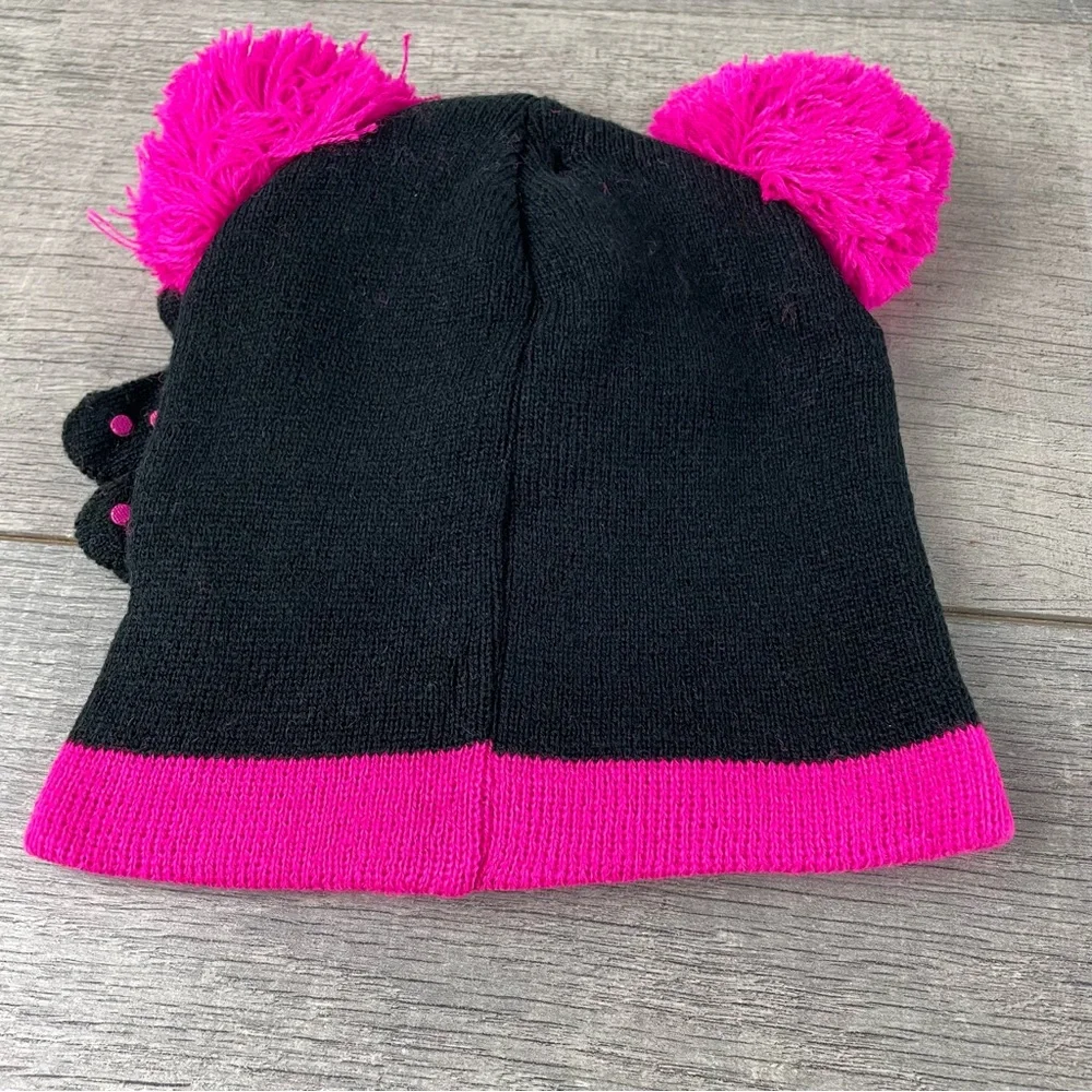 Disneys Minnie Girls Beanie Hat and Glove Mitten Set
